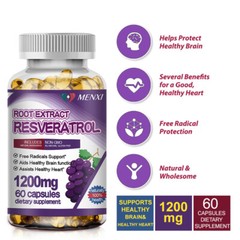 Resveratrol Maximum Strength Natural (2×60 CAPSULES) Anti – Aging Antioxidant US