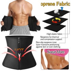 MEN Fajas Colombianas para Hombres Waist Trainer Sweat Belt Neoprene Body Shaper