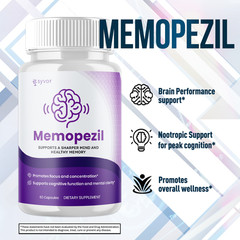 (3 Pack) Memopezil Nootropic All Natural Brain Supplement Memo Pezil 180 Capsule