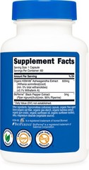 Nutricost KSM-66 Ashwagandha Root Extract 600mg, 60 Vegetarian Caps
