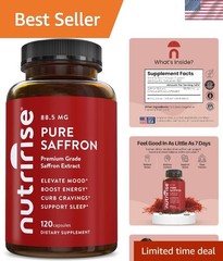 Saffron Mood & Energy Support Capsules – 4 of 88.5mg Pure Extract