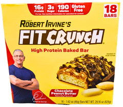 Fit Crunch Protein Bars 16g Chocolate Peanut Butter 18 x 1.62 Oz EXP 02/2027