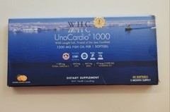 UnoCardio 1000 FISH OIL 60 Softgels 1180 mg Omega 3 by WHC