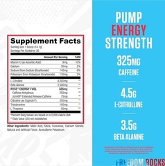 Ryse LOADED PRE-WORKOUT 15 oz Size (30 Servings ) Freedom Rocks BEST BY 09/26