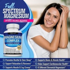 NEW Magnesium complex supplement: 1000mg of 8-element magnesium, 90 capsules–