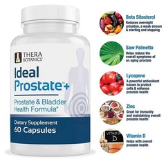 Advanced Men’s Prostate Support by Ideal Prostate Plus with Saw Palmetto, Lycope