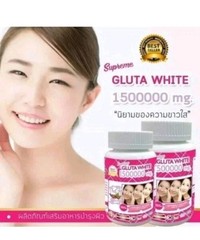 6X Supreme Gluta White 150000mg. Glutathione Skin Whitening 30 Softgel 6pieces