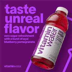 vitaminwater XXX Acai-Blueberry-Pomegranate Zero Sugar, 20 fl oz Bottles, 12 Pac