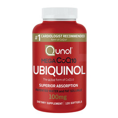 Ubiquinol CoQ10 Qunol Mega 100mg Superior Absorption 120 softgels