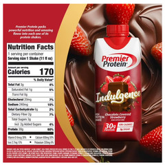 Premier Protein Indulgence Protein Shake, Chocolate Covered Strawberry, 30g Prot