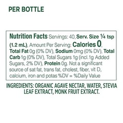 Whole Earth Stevia & Monk Fruit Liquid Sweetener, 1.62 Fl Oz (Pack of 12)