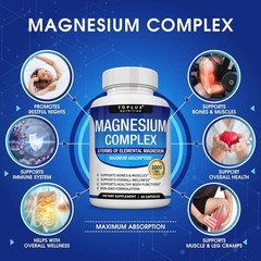 Complex Supplement 8 Elemental 1000mg-Magnesium Glycinate, Citrate, Malate