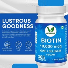 VITA.RUHE Biotin Zinc Selenium 365 Tablets Vegan