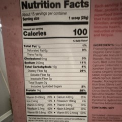 Juice Plus+ Complete Nutrition Strawberry Shake Mix Powder Protein Fiber 15 oz