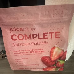 Juice Plus+ Complete Nutrition Strawberry Shake Mix Powder Protein Fiber 15 oz