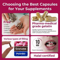 Empty Gelatin Capsules Size 5 – (100 Count) Very 100 Count (Pack of 1), Clear