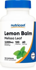 Nutricost Lemon Balm (3,000mg Equivalent) 120 Vegan Capsules – Melissa Leaf