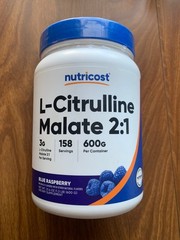 Nutricost L-Citrulline Malate 2:1 (600 Grams) (Blue Raspberry)
