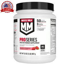Protein Powder Supplement, Strawberry 2lb Post Workout Muscle Support Nutrition