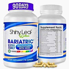 Shiny Leaf Bariatric Multivitamin with Iron – 45mg Iron 90 Capsules Post WLS …