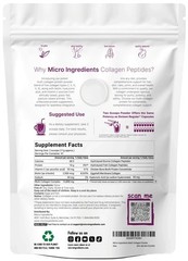 Micro Ingredients Multi Collagen Peptides Powder 16oz – Type I II III V X Unflav
