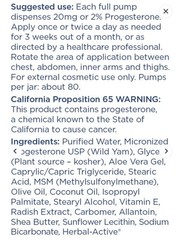 Progeste Cream Natural Paraben Free Metabolic Maintenance 3.5 fl. oz / 100 ml