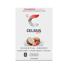 CELSIUS On The Go Strawberry Coconut, Sugar Free Energy 2.6 Ounce (Pack of 1)