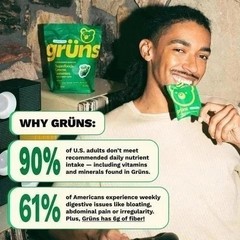Superfoods Greens Gummies with Vitamins & Prebiotics