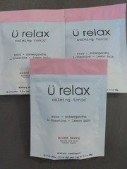 U Relax Calming Tonic- MIXED BERRY Flavor , 15 Sticks Each, 3 Pkgs -NIP