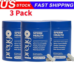 3 Pack PREGGO O-Positive Sperm Health Boost Capsules – 180 Count For Men–