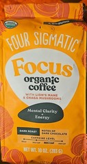 Four Sigmatic Focus Organic Ground Coffee Lions Mane Chaga 12oz Sealed Exp 02/28