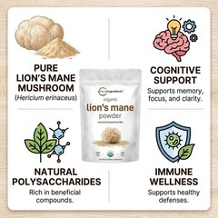 MicroIngredients Organic Lion’s Mane Powder 2 Pack (2 lbs Total) Supplement