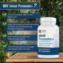 Advanced Men’s Prostate Support by Ideal Prostate Plus with Saw Palmetto, Lycope