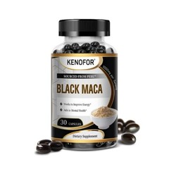 Black Maca 1,000 Mg Natural Energy Booster Peruvian Maca for Men and Women