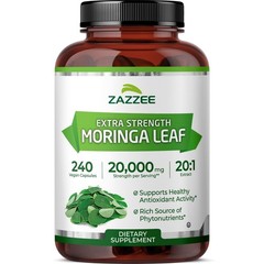 Organic Moringa 20:1 Extract, 240 Vegan Capsules, 20,000 mg Strength, 100% Pure