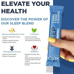 Sleep Drink Electrolyte Sleep Powder Packets – Fast-Acting Sleep Blend of Mel…