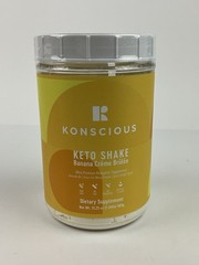Konscious Keto Shake Banana Creame Ketogenic Weight Loss MCT Whey Avocado 12/26