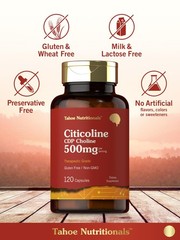Citicoline 500mg | 120 Capsules | CDP Choline Supplements | Therapeutic Grade…