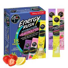 4C Energy Rush PSD with Electrolytes 18Ct Variety Pack Stix (Lemonade/Strawberry
