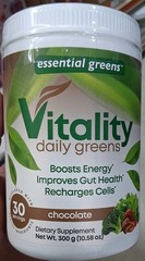 Essential Greens Daily Greens Chocolate Powder 300g Boosts Energy Gut Health