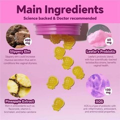 LEEFAR Her Juicy Feminine Probiotics Gummies for Women 60 Gummies US