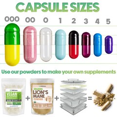Size 00 Clear Enteric Empty Gelatin Pill Caps Capsules Delayed GelCaps