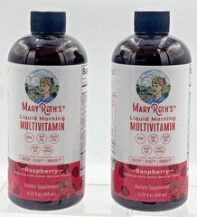 Lot of 2 MaryRuths Liquid Morning Multivitamin Raspberry 15.22oz EXP 05/27