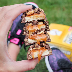 FITCRUNCH High Protein Bar Caramel Peanut 16g Protein 4 Count 1.62oz
