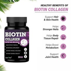 Ador.real Biotin 10000mcg 60 Caps Pack of 5 Hair Skin Formula