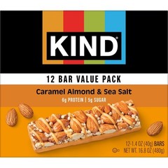 Gluten Free Caramel Almond Sea Salt Snack Bars Value Pack 12 Count 1.4 oz