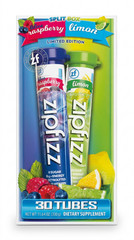 Zipfizz Blue Raspberry & Limon Drink Mix Powder Sugar-Free 30 Tubes
