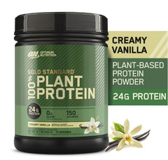 Optimum Nutrition Gold Standard 100% Plant Protein Powder, Creamy Vanilla, 1 lb