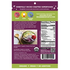 2 X Wilderness Poets, Organic Brazilian Acai Berry Powder, 3.5 oz (99 g)