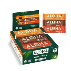 Organic Plant Based Protein Bars – 3 Flavor Variety Pack – 12 Count, 1.98oz Bars
